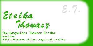 etelka thomasz business card